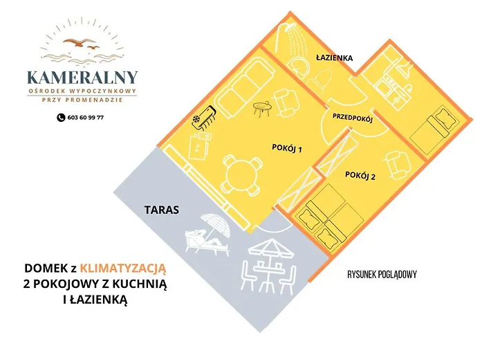 Kameralny Przy Promenadzie - Domki, Apartamenty,